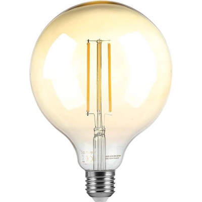 V-TAC LED Крушка 8W Filament E27 G125 Амбър Димиращ 3000K - 217155 (217155)