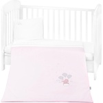 KikkaBoo Бебешки спален комплект с бродерия 5 части Dream Big Pink (41101050066)