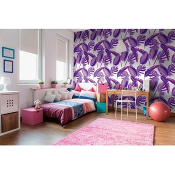 DIMEX ART s. r. o Луксозна флизелинова тапета сиви екзотични листа