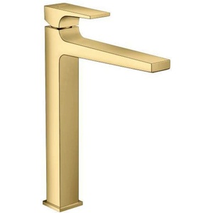 Hansgrohe Metropol - Смесител за мивка с изпразнител Push-Open, полирано оптично злато 32512990 (32512990)