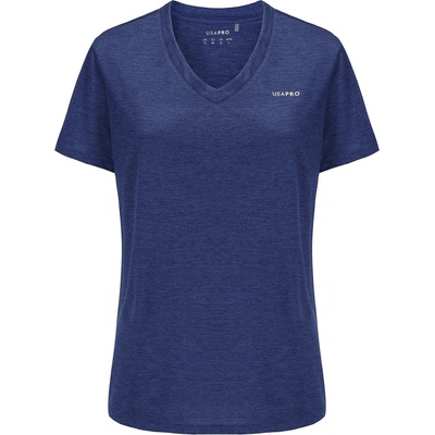 USA Pro Дамска тениска USA Pro Tech V Tee Ladies - Navy