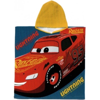 Cactus detské plážové pončo Autá / Cars McQueen a Cruz Ramirezová 100% bavlna 60 x 120 cm