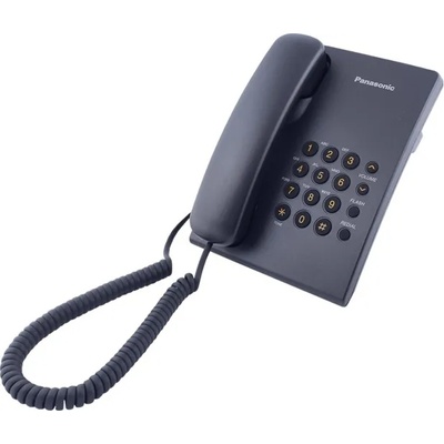 Panasonic Стационарен телефон Panasonic KX-TS500, 1 линия, черен