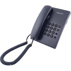 Panasonic Стационарен телефон Panasonic KX-TS500, 1 линия, черен Телефонни апарати