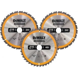 DEWALT Комплект от 3 ножчета за трион Dewalt 216x30 мм DT1962 (DT1962)