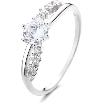 DELIS Пръстен от сребро 925, jw1338, елегантен дизайн с камък, с родиево покритие (jw1338)