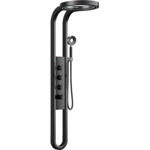 Inter Ceramic Хидромасажен душ панел 3617MB, Inter Ceramic, черен мат, 155.5x40.2х58см (3617MB)