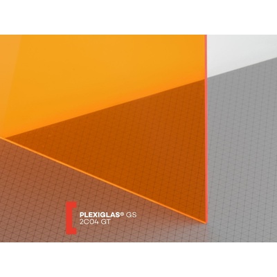Röhm Plexisklo Plexiglas GS 3 mm 2C04 propustnost 39% 1520 x 2030 mm oranžové 1 ks