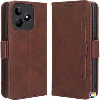 realme Note 50 4G Multiple Card Slots Wallet Кожен Калъф и Протектор