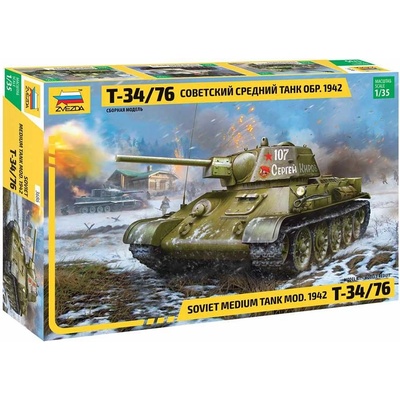 Zvezda Model Kit tank 3686 T-34/76 mod.1942 1:35