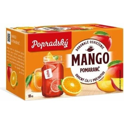 Popradský čaj Mango a pomeranč 18 sáčků