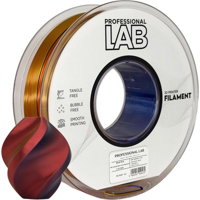 Professional Lab FG-P107-E1, 3D филамент, PLA Silk, 1, 75mm, 1000g, Tri Color, Многоцветен (Red, Yellow, Blue) (FG-P107-E1)