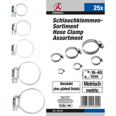 Spony hadicové, 25 kusů - BGS 88182