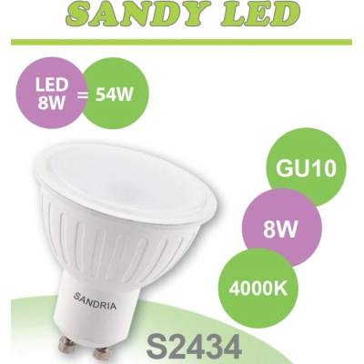 SANDRIA LED žárovka GU10 S2434 SANDY LED GU10 8W SMD 4000K