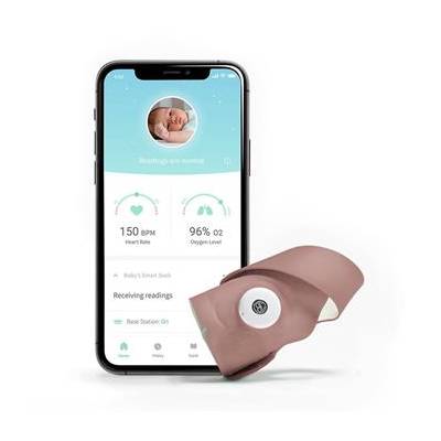 Chytrá ponožka Smart Owlet Sock 3 - matně růžová (BMR6N20BBYG)