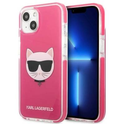 KARL LAGERFELD Кейс Karl Lagerfeld KLHCP13STPECPI за iPhone 13 mini 5.4"", твърд, розов / розов, Choupette Head