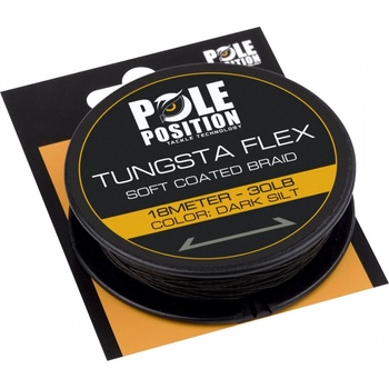 Pole Position návazcový materiál Tungstaflex Dark Silt 18m 30lb