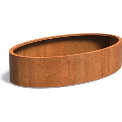 Ella Doris Norman Kvetináč 200x120x40cm oranžovo hnedý corten