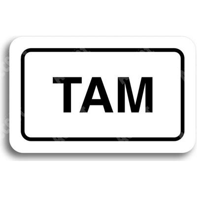 ACCEPT Tabulka SEM - TAM - typ 02 (80 x 50 mm) - bílá tabulka - černý tisk