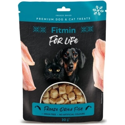 Fitmin For Life lyofilizovaná ryba maškrta pre psa a mačku 30 g