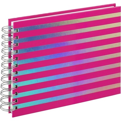 Hama album klasické spirálové FLASHY 24x17 cm, 50 stran, růžová, bílé listy