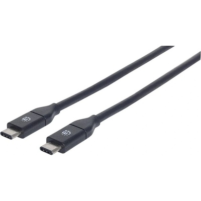 Manhattan 354899 USB, USB 3.2 Gen2 (USB 3.1 Gen2) USB-C ® zástrčka, USB-C ® zástrčka, 0.50m, černý
