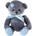 Teddies Мече седящо с панделка плюш 20см синьо