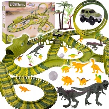 Majlo Toys Autodráha s autíčkom na batérie a dinosaurami 240 dielikov Dino Track