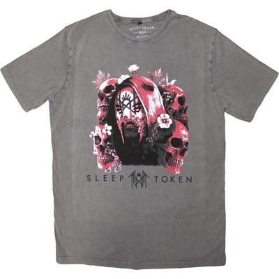 Sleep Token Skulls & Flowers Stone Wash Grey 2XL Риза (SLTKSTNW30MG05)