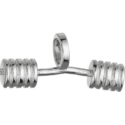 Evolution Group Stříbrný přívěsek činka 64073