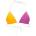PUMA Triangle bikini top - Orange / Pink (Bright Orange / Magenta)