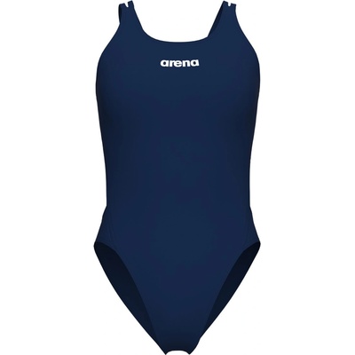 arena Дамски бански костюм Arena Womens Solid Tech Back Swimsuit - Navy/White