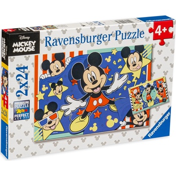 Ravensburger Пъзел Ravensburger от 2 x 24 части - Мики Маус (5578)