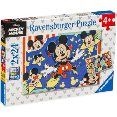 Ravensburger Пъзел Ravensburger от 2 x 24 части - Мики Маус (5578)