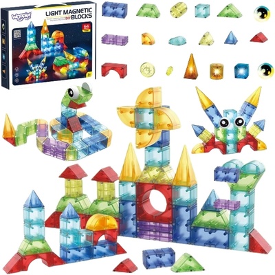 Woopie toys Magnetické kocky 62 ks
