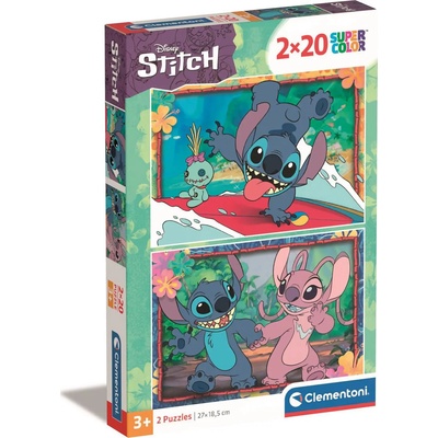 Clementoni - Puzzle 2x20 Disney: Stitch - 40 - 99 piese