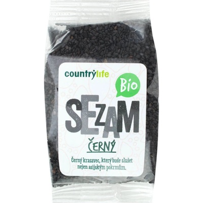 Country Life Sezam čierny nelúpaný BIO 100 g