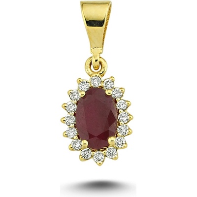 Lillian Vassago Zlatý přívěsek s rubínem a brilianty LLV11 SMP5647 01 RUB