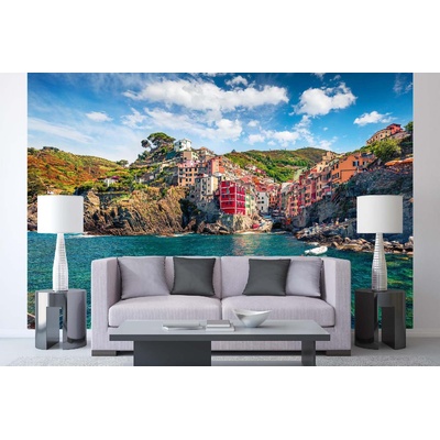 DIMEX ART Самозалепваща се флизелинова фототапета красив град лигурия 375 x 250 см