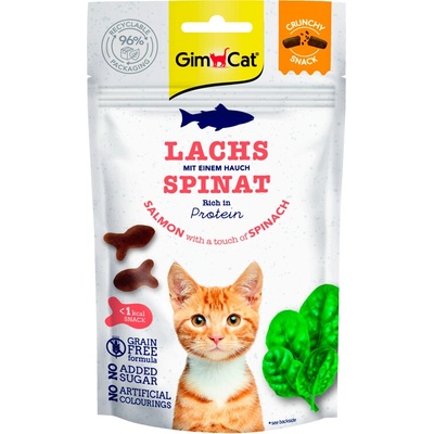 GimCat Crunchy Snacks losos a špenát 50 g