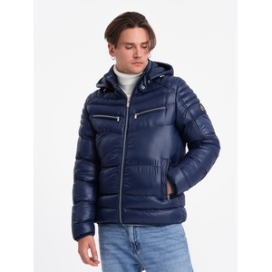 Ombre Clothing Тъмносиньо Мъжко ватирано зимно яке с качулка Ombre Облекло Ombre Clothing | Sin | МЪЖЕ | XL