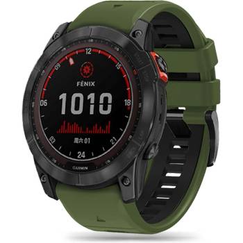 Tech-Protect Силиконова каишка за Garmin Fenix 3 / 3hr / 5x / 5x Plus / 6x / 6x Pro / 7x от Tech-Protect IconBand Pro - Army Green/Черна (9319456605112)