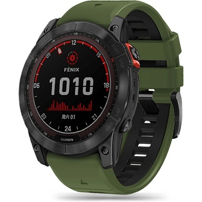 Tech-Protect Силиконова каишка за Garmin Fenix 3 / 3hr / 5x / 5x Plus / 6x / 6x Pro / 7x от Tech-Protect IconBand Pro - Army Green/Черна (9319456605112)