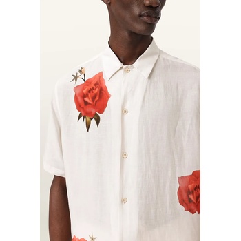 AllSaints риза мъжка с лен FLEUR (M108SE)