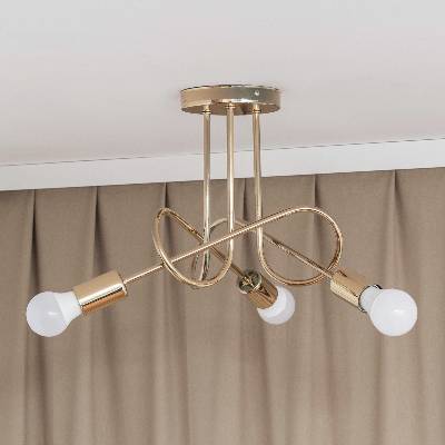 Плафонен полилей OXFORD 3xE27/15W/230V златист (HE1768)