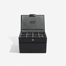Stackers pánská šperkovnice Black Cufflink & Watch Box černá