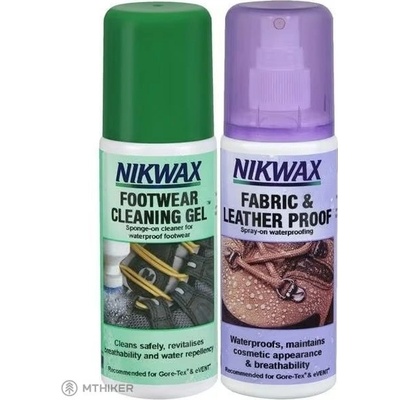 Nikwax Twin Nubuck & Suede Spray + Footwear Cleaning Gel Brush 2 x 125 ml