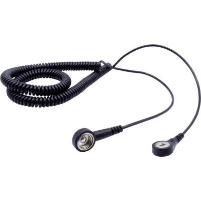 Quadrios ESD uzemňovací kábel 3.60 m tlačidlo 10 mm, tlačidlo 4 mm