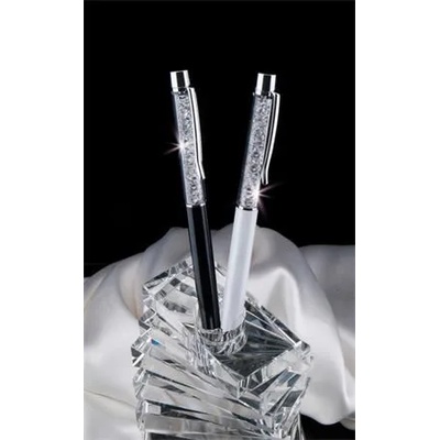Art Crystella Химикалка, кремаво бяла с бял кристал SWAROVSKI на върха, 14 cm, ART CRYSTELLA 1805XGT022 (1805XGT022)