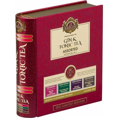 Basilur Gin & Tonic Tea Red Book Assorted přebal 32 x 1,5 g